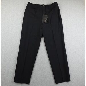 Piazza Sempione Audrey Navy Virgin Wool Tailored Pants 44 Italy Office Casual